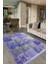 Dijital Baskı Kaymaz Taban Yıkanabilir Patchwork Yolluk Mutfak Salon Halısı, N-Patchwork-17-Mavi, 2