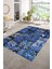 Dijital Baskı Kaymaz Taban Yıkanabilir Patchwork Yolluk Mutfak Salon Halısı, N-Patchwork-12-Mavi, 1