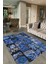 Dijital Baskı Kaymaz Taban Yıkanabilir Patchwork Yolluk Mutfak Salon Halısı, N-Patchwork-12-Mavi, 2