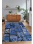 Dijital Baskı Kaymaz Taban Yıkanabilir Patchwork Yolluk Mutfak Salon Halısı, N-Patchwork-12-Mavi, 3