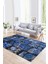 Dijital Baskı Kaymaz Taban Yıkanabilir Patchwork Yolluk Mutfak Salon Halısı, N-Patchwork-12-Mavi, 4