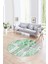 Dijital Kaymaz Yıkanabilir Patchwork Yuvarlak Balkon Mutfak Salon Halısı, N-Y-Patchwork-02-Yeşil, 4