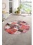Dijital Kaymaz Yıkanabilir Patchwork Yuvarlak Balkon Mutfak Salon Halısı, N-Y-Patchwork-03-Kırmızı, 1
