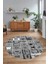 Dijital Kaymaz Yıkanabilir Patchwork Yuvarlak Balkon Mutfak Salon Halısı, N-Y-Patchwork-11-Gri, 3