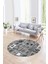 Dijital Kaymaz Yıkanabilir Patchwork Yuvarlak Balkon Mutfak Salon Halısı, N-Y-Patchwork-11-Gri, 4