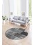 Dijital Kaymaz Yıkanabilir Patchwork Yuvarlak Balkon Mutfak Salon Halısı, N-Y-Patchwork-01-Gri, 4