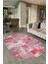 Dijital Kaymaz Yıkanabilir Patchwork Oval Yolluk Mutfak Salon Halısı, N-O-Patchwork-20-Kırmızı, 2