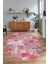 Dijital Kaymaz Yıkanabilir Patchwork Oval Yolluk Mutfak Salon Halısı, N-O-Patchwork-20-Kırmızı, 3
