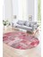Dijital Kaymaz Yıkanabilir Patchwork Oval Yolluk Mutfak Salon Halısı, N-O-Patchwork-20-Kırmızı, 4