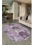 Dijital Kaymaz Yıkanabilir Patchwork Oval Yolluk Mutfak Salon Halısı, N-O-Patchwork-18-Mor, 2