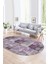 Dijital Kaymaz Yıkanabilir Patchwork Oval Yolluk Mutfak Salon Halısı, N-O-Patchwork-18-Mor, 4