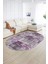 Dijital Kaymaz Yıkanabilir Patchwork Oval Yolluk Mutfak Salon Halısı, N-O-Patchwork-18-Mor, 5