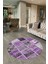 Dijital Kaymaz Yıkanabilir Patchwork Yuvarlak Balkon Mutfak Salon Halısı, N-Y-Patchwork-04-Mor, 2