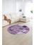 Dijital Kaymaz Yıkanabilir Patchwork Yuvarlak Balkon Mutfak Salon Halısı, N-Y-Patchwork-04-Mor, 5