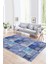 Napoli Home Dijital Baskı Kaymaz Taban Yıkanabilir Patchwork Yolluk Mutfak Salon Halısı, N-Patchwork-18-Mavi, 4