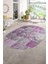 Dijital Kaymaz Yıkanabilir Patchwork Oval Yolluk Mutfak Salon Halısı, N-O-Patchwork-17-Pembe, 1