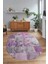 Dijital Kaymaz Yıkanabilir Patchwork Oval Yolluk Mutfak Salon Halısı, N-O-Patchwork-17-Pembe, 3