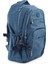 NP289 Unisex Su Geçirmez Kumaş Günlük Okul Seyahat Mavi Sırt Çantası 3