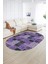 Dijital Kaymaz Yıkanabilir Patchwork Oval Yolluk Mutfak Salon Halısı, N-O-Patchwork-07-Mor, 5