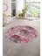 Dijital Kaymaz Yıkanabilir Patchwork Yuvarlak Balkon Mutfak Salon Halısı, N-Y-Patchwork-18-Pembe, 1