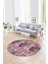 Dijital Kaymaz Yıkanabilir Patchwork Yuvarlak Balkon Mutfak Salon Halısı, N-Y-Patchwork-18-Pembe, 4