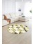 Dijital Kaymaz Yıkanabilir Patchwork Yuvarlak Balkon Mutfak Salon Halısı, N-Y-Patchwork-19-Sarı, 5