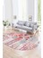 Dijital Kaymaz Yıkanabilir Patchwork Oval Yolluk Mutfak Salon Halısı, N-O-Patchwork-02-Kırmızı, 4