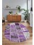 Dijital Kaymaz Yıkanabilir Patchwork Oval Yolluk Mutfak Salon Halısı, N-O-Patchwork-04-Mor, 3