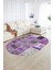 Dijital Kaymaz Yıkanabilir Patchwork Oval Yolluk Mutfak Salon Halısı, N-O-Patchwork-04-Mor, 5