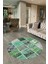 Dijital Kaymaz Yıkanabilir Patchwork Yuvarlak Balkon Mutfak Salon Halısı, N-Y-Patchwork-04-Yeşil, 2