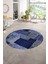 Dijital Kaymaz Yıkanabilir Patchwork Yuvarlak Balkon Mutfak Salon Halısı, N-Y-Patchwork-15-Mavi, 1