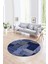 Dijital Kaymaz Yıkanabilir Patchwork Yuvarlak Balkon Mutfak Salon Halısı, N-Y-Patchwork-15-Mavi, 4