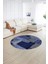 Dijital Kaymaz Yıkanabilir Patchwork Yuvarlak Balkon Mutfak Salon Halısı, N-Y-Patchwork-15-Mavi, 5