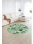 Dijital Kaymaz Yıkanabilir Patchwork Yuvarlak Balkon Mutfak Salon Halısı, N-Y-Patchwork-14-Yeşil, 5