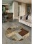 Dijital Kaymaz Yıkanabilir Patchwork Yuvarlak Balkon Mutfak Salon Halısı, N-Y-Patchwork-15-Kahve, 2
