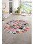 Dijital Kaymaz Yıkanabilir Patchwork Yuvarlak Balkon Mutfak Salon Halısı, N-Y-Patchwork-14-Renkli, 1