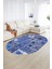Dijital Kaymaz Yıkanabilir Patchwork Oval Yolluk Mutfak Salon Halısı, N-O-Patchwork-11-Mavi, 5