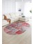 Dijital Kaymaz Yıkanabilir Patchwork Oval Yolluk Mutfak Salon Halısı, N-O-Patchwork-17-Kırmızı, 5