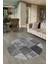 Dijital Kaymaz Yıkanabilir Patchwork Yuvarlak Balkon Mutfak Salon Halısı, N-Y-Patchwork-01-Gri, 2