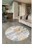 Dijital Kaymaz Yıkanabilir Patchwork Yuvarlak Balkon Mutfak Salon Halısı, N-Y-Patchwork-02-Renkli, 2