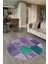 Dijital Kaymaz Yıkanabilir Patchwork Yuvarlak Balkon Mutfak Salon Halısı, N-Y-Patchwork-01-Mor, 2