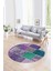 Dijital Kaymaz Yıkanabilir Patchwork Yuvarlak Balkon Mutfak Salon Halısı, N-Y-Patchwork-01-Mor, 4