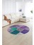 Dijital Kaymaz Yıkanabilir Patchwork Yuvarlak Balkon Mutfak Salon Halısı, N-Y-Patchwork-01-Mor, 5