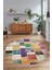 Dijital Kaymaz Yıkanabilir Patchwork Yuvarlak Balkon Mutfak Salon Halısı, N-Y-Patchwork-03-Renkli, 3