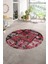 Dijital Kaymaz Yıkanabilir Patchwork Yuvarlak Balkon Mutfak Salon Halısı, N-Y-Patchwork-12-Kırmızı, 1