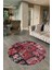 Dijital Kaymaz Yıkanabilir Patchwork Yuvarlak Balkon Mutfak Salon Halısı, N-Y-Patchwork-12-Kırmızı, 2