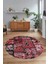 Dijital Kaymaz Yıkanabilir Patchwork Yuvarlak Balkon Mutfak Salon Halısı, N-Y-Patchwork-12-Kırmızı, 3
