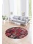Dijital Kaymaz Yıkanabilir Patchwork Yuvarlak Balkon Mutfak Salon Halısı, N-Y-Patchwork-12-Kırmızı, 4