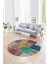 Dijital Kaymaz Yıkanabilir Patchwork Yuvarlak Balkon Mutfak Salon Halısı, N-Y-Patchwork-01-Renkli, 4