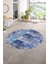 Dijital Kaymaz Yıkanabilir Patchwork Yuvarlak Balkon Mutfak Salon Halısı, N-Y-Patchwork-18-Mavi, 1
